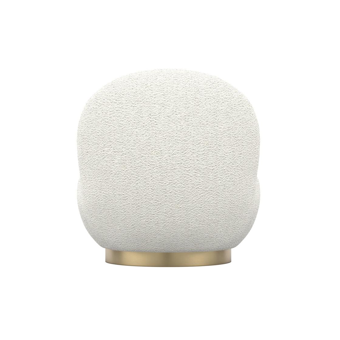 Langham Ivory Boucle & Gold Swivel Accent Chair